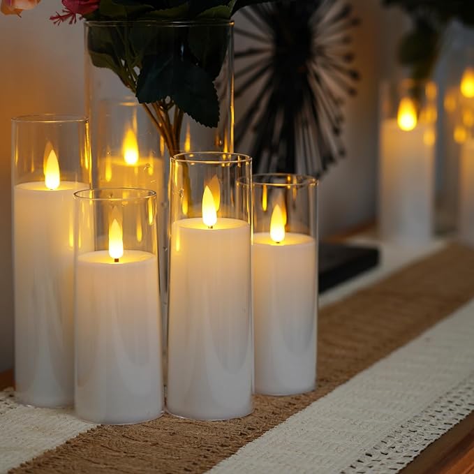Flameless Acrylic Candle 9-Piece Set