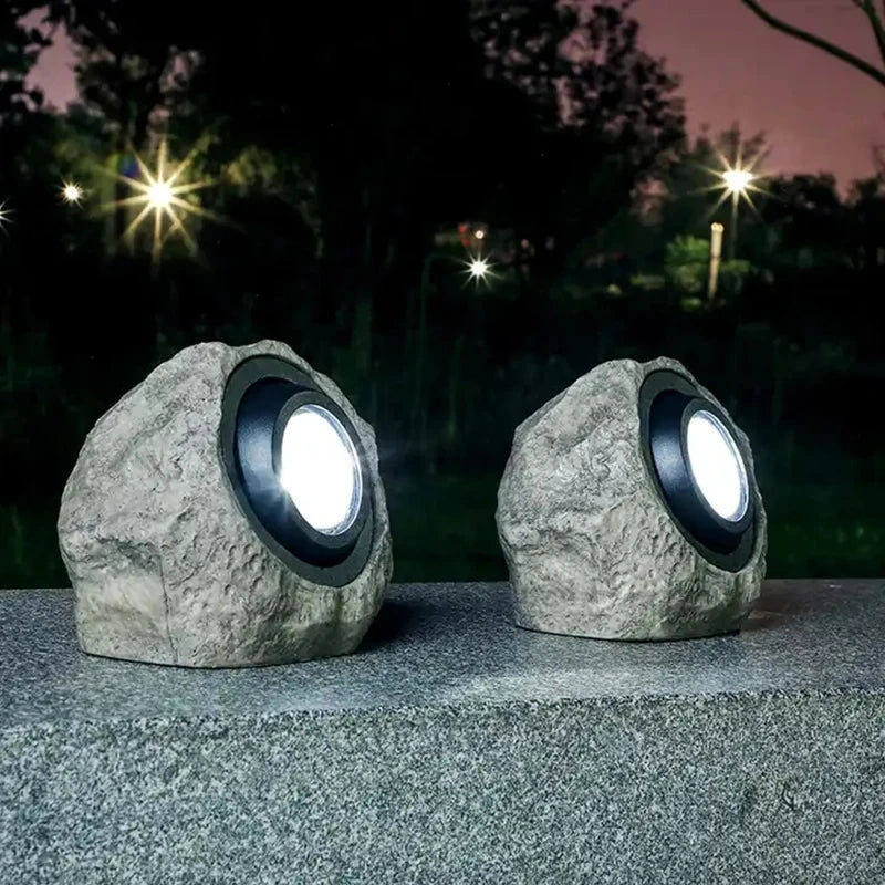Solar Stone Pathway Lights
