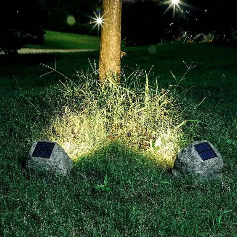 Solar Stone Pathway Lights
