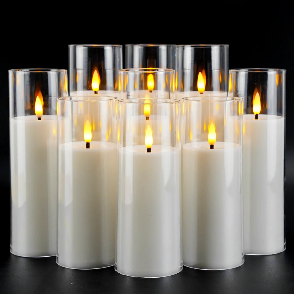 Flameless Acrylic Candle 9-Piece Set