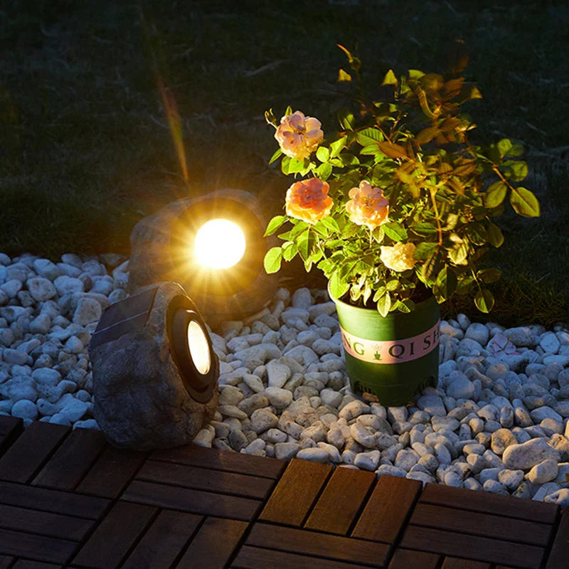 Solar Stone Pathway Lights