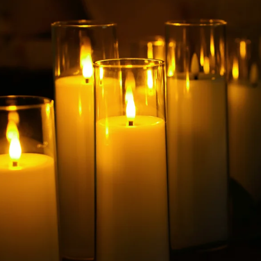 Flameless Acrylic Candle 9-Piece Set