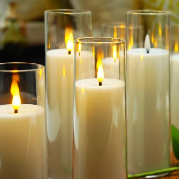 Flameless Acrylic Candle 9-Piece Set