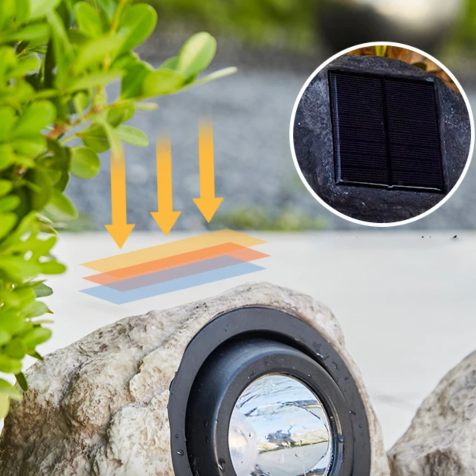 Solar Stone Pathway Lights