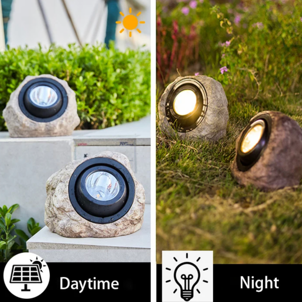 Solar Stone Pathway Lights