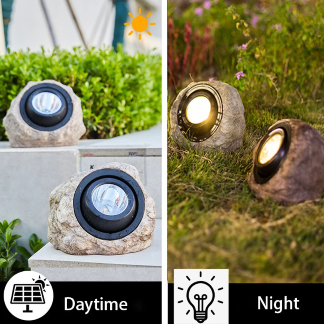 Solar Stone Pathway Lights