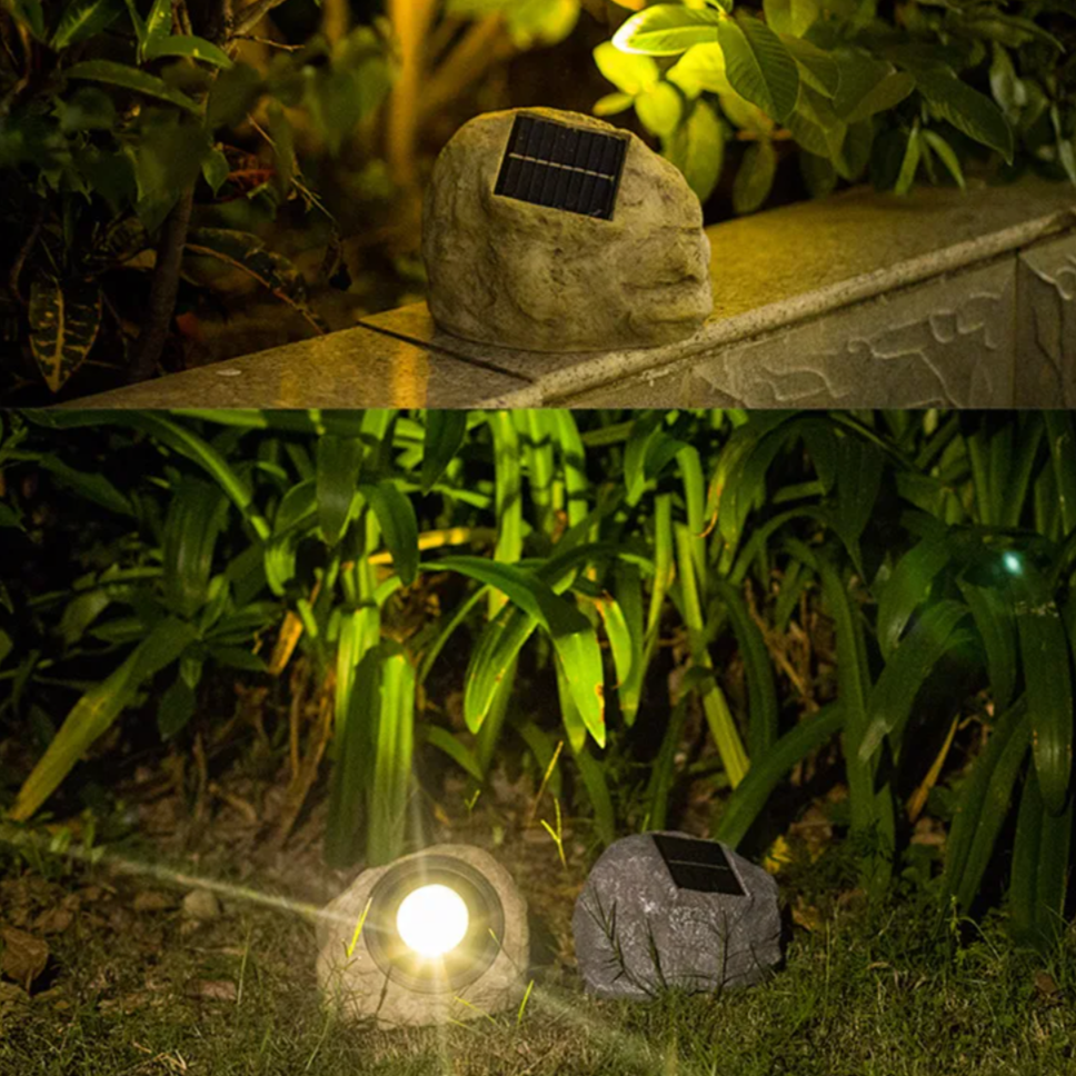 Solar Stone Pathway Lights