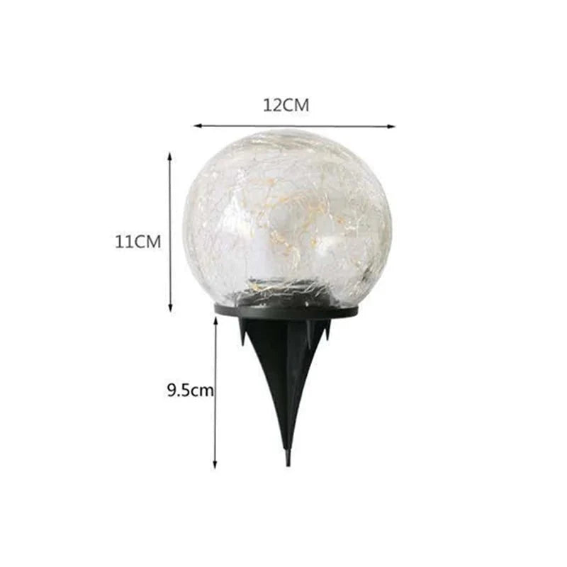 Solar Cracked Glass Globe