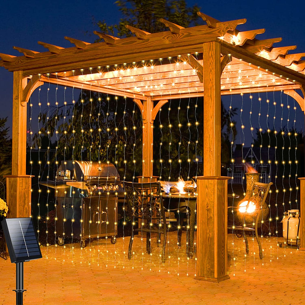 Solar Outdoor Curtain Lights